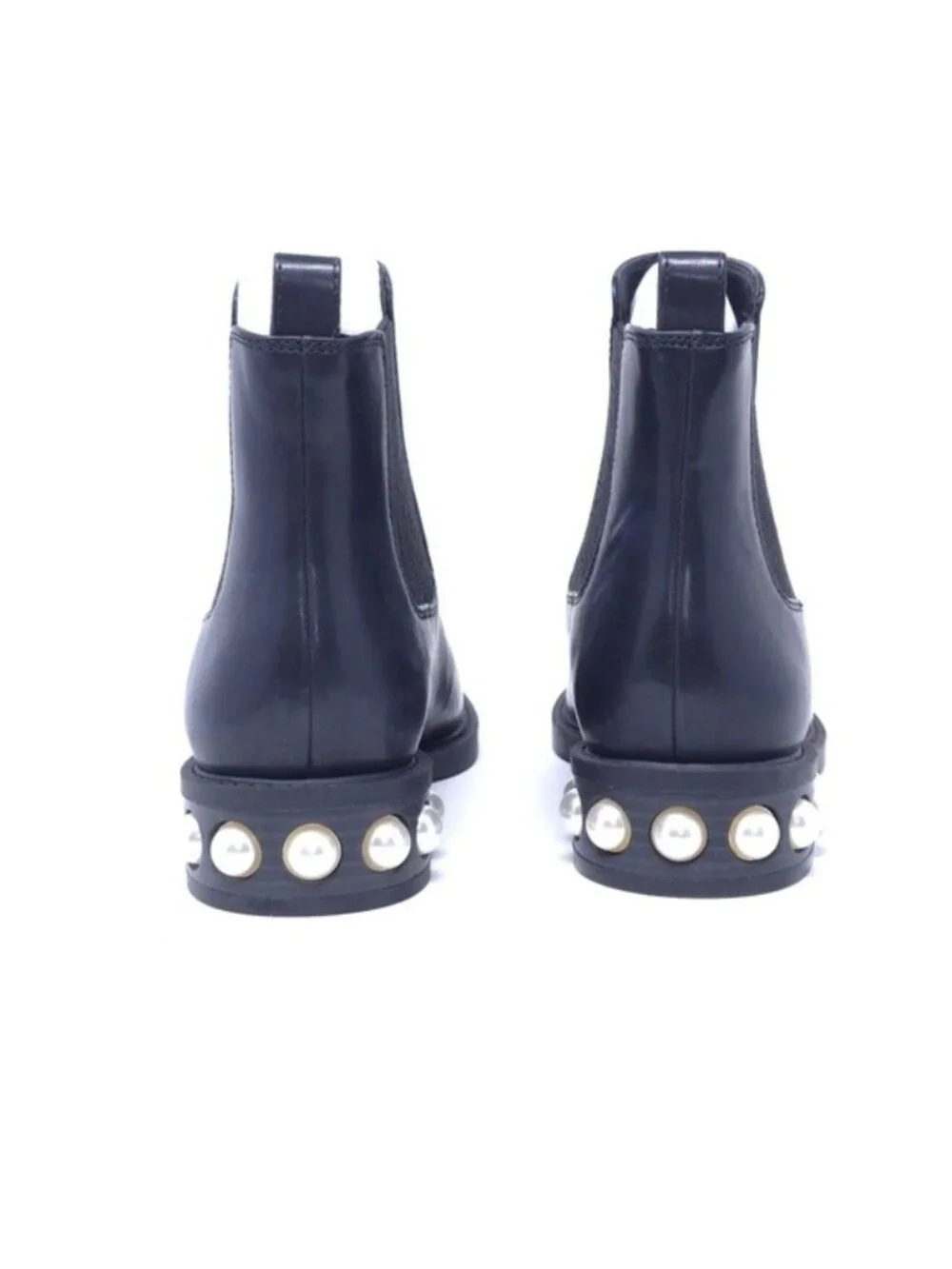 On 34th Jeovana Chelsea Ankle Boots Black Pearl Heel 5.5M